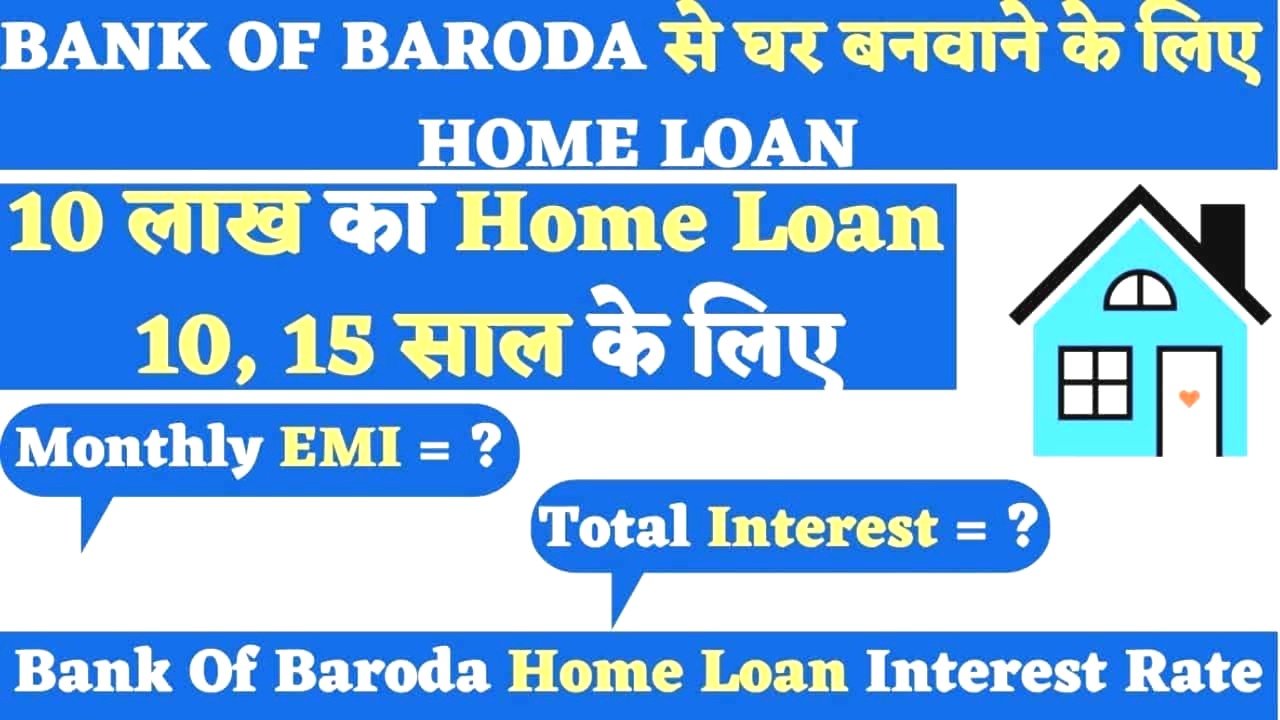 बैंक ऑफ बड़ौदा से 10 लाख का होम लोन