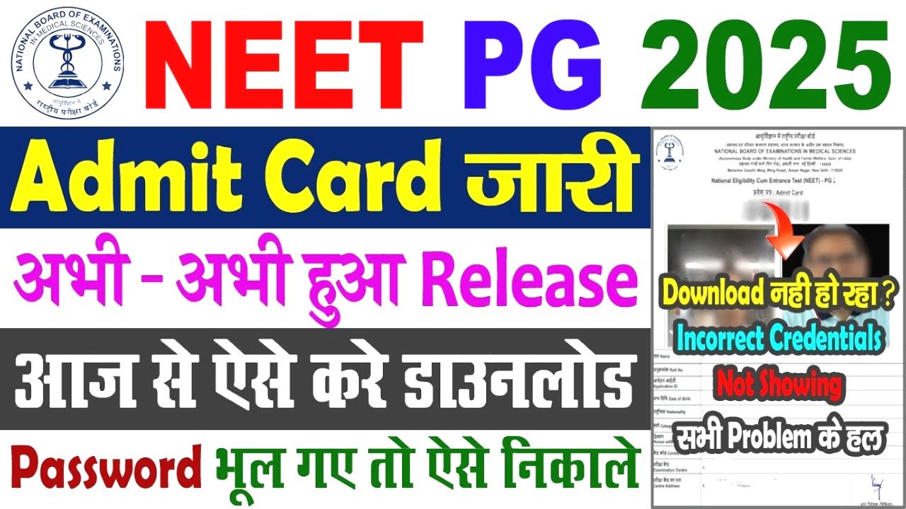 NEET PG Admit Card 2025